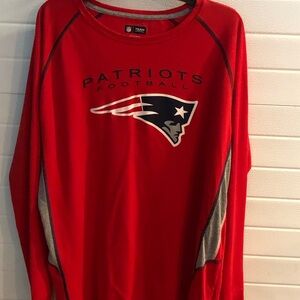 NFL Patriots Red and Gray Women's Jersey Top
